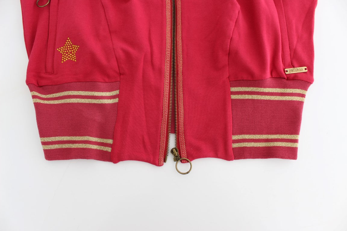 Pink Mock Zip Cardigan Sweatshirt Sweater