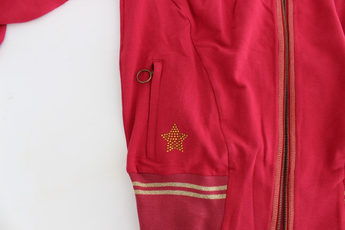Pink Mock Zip Cardigan Sweatshirt Sweater