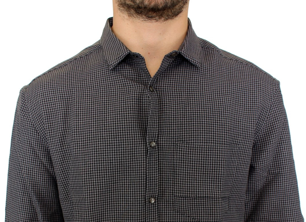 Gray linen casual shirt