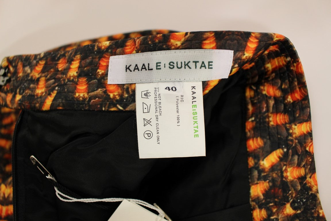 Bubble Baloon Bee Print Above Knee Skirt