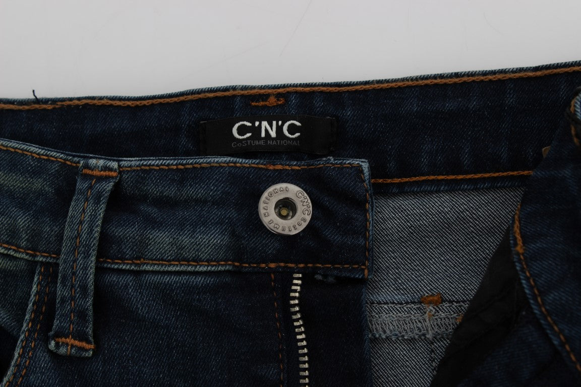 Blue straight leg jeans