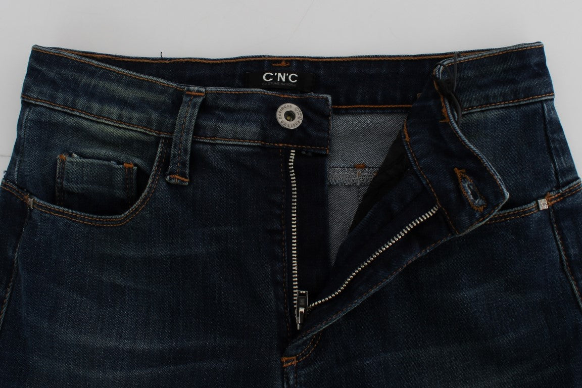 Blue straight leg jeans