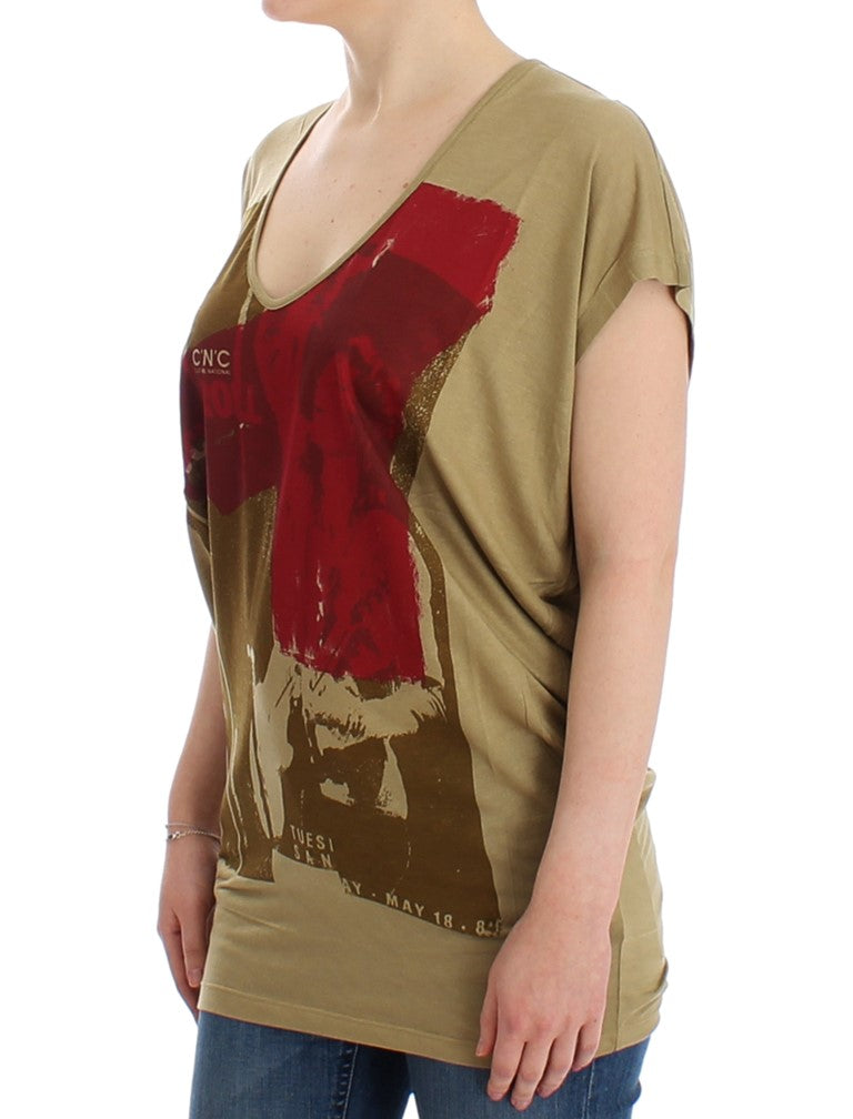 Green print shortsleeve t-shirt
