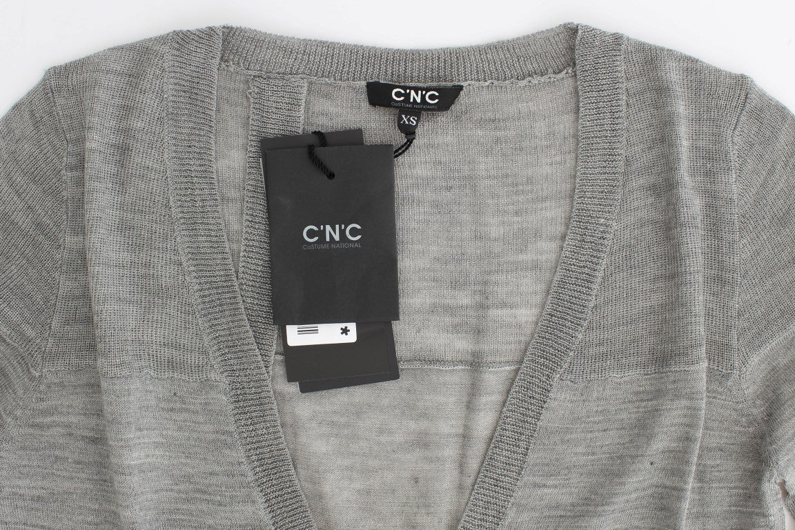 Gray lightweight cardigan