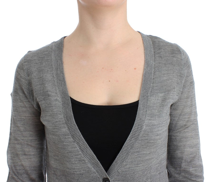 Gray lightweight cardigan