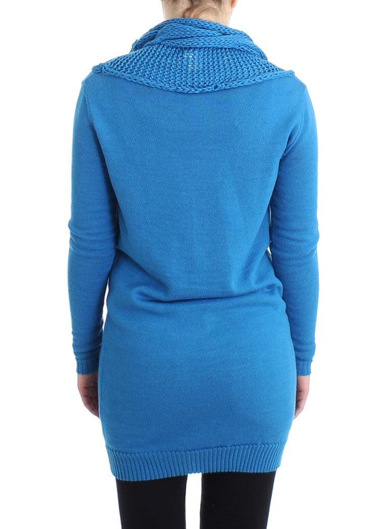 Blue scoopneck sweater