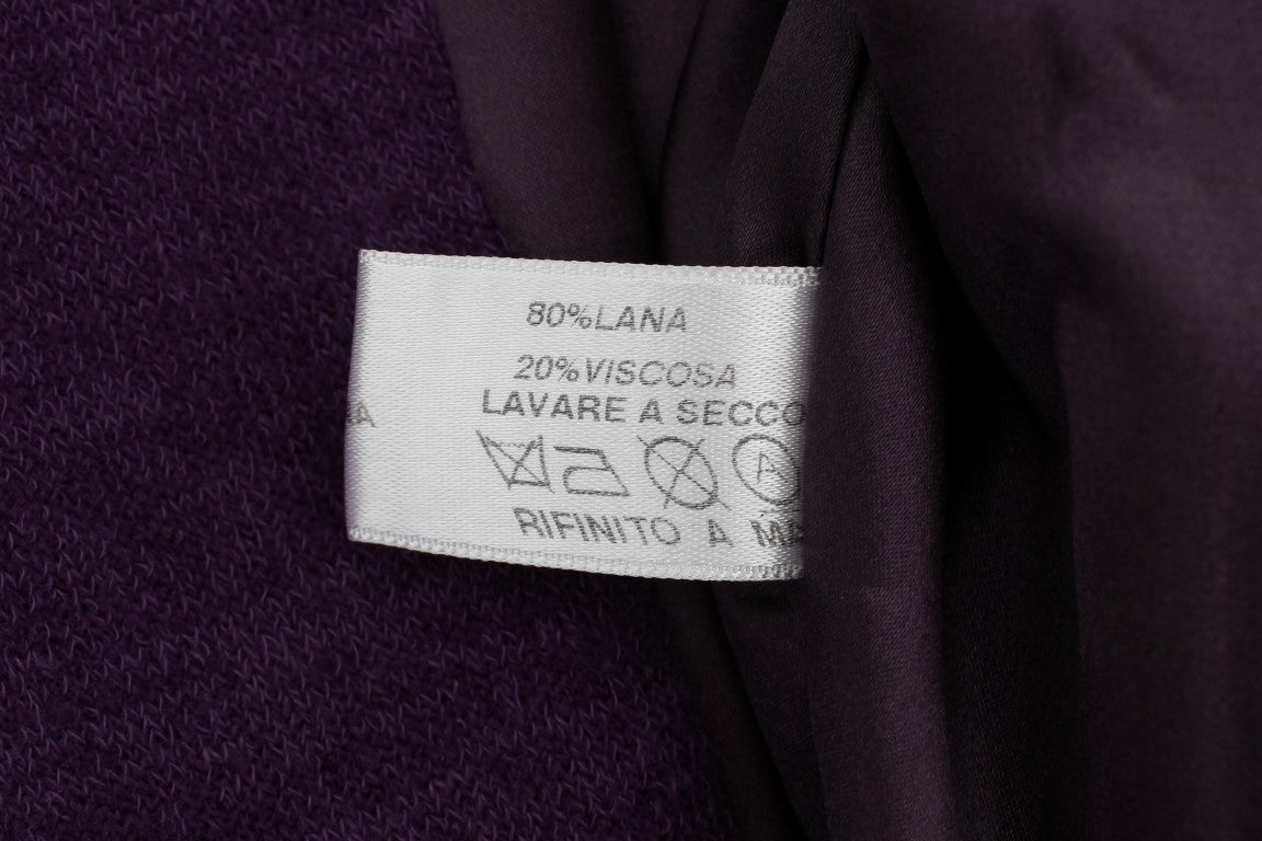 Purple Wool Suit T-Shirt Set