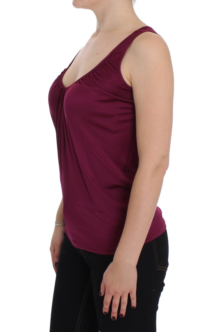 Purple Sleeveless Top Blouse