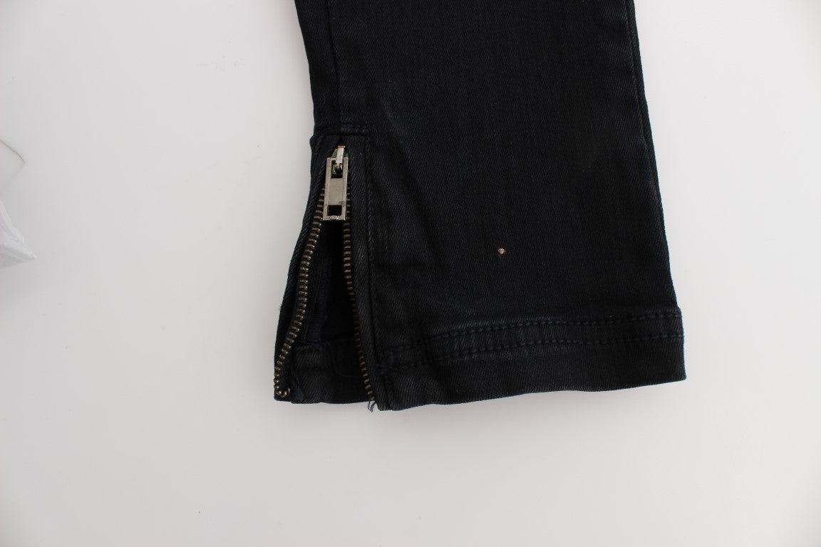 Black Cotton Slim Fit Denim Jeans