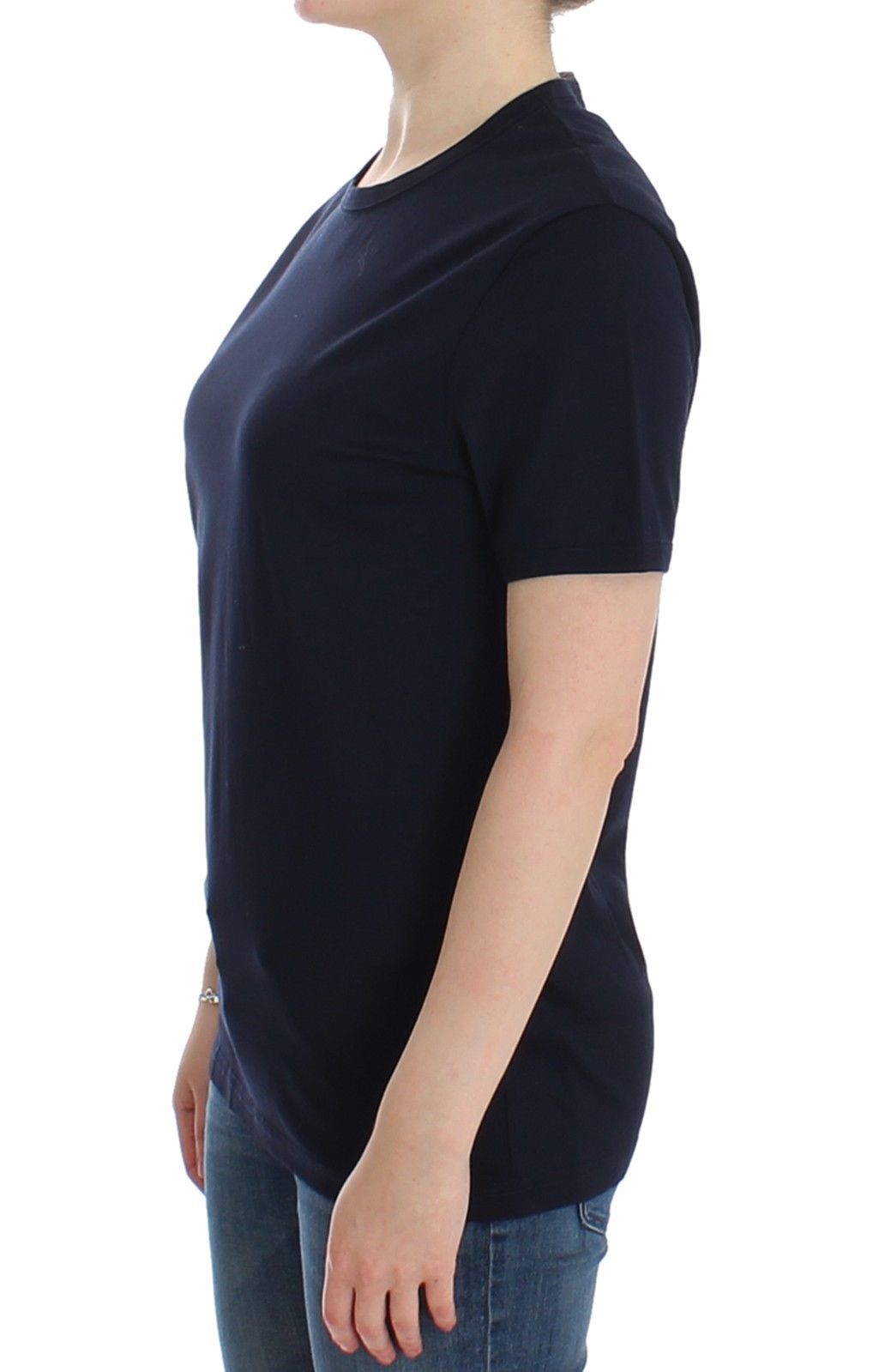 Lingerie Blue Crewneck Cotton Logo T-shirt