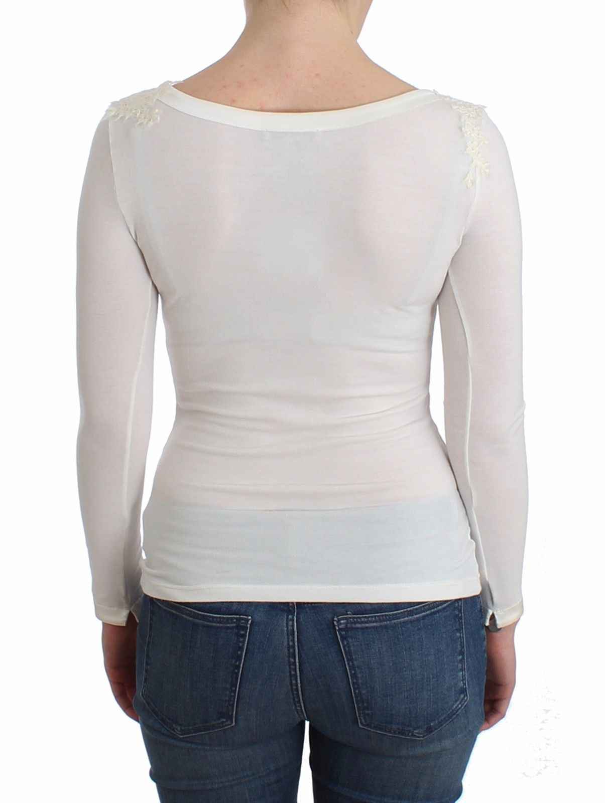 Lingerie White Top Blouse Jumper Lace Rayon