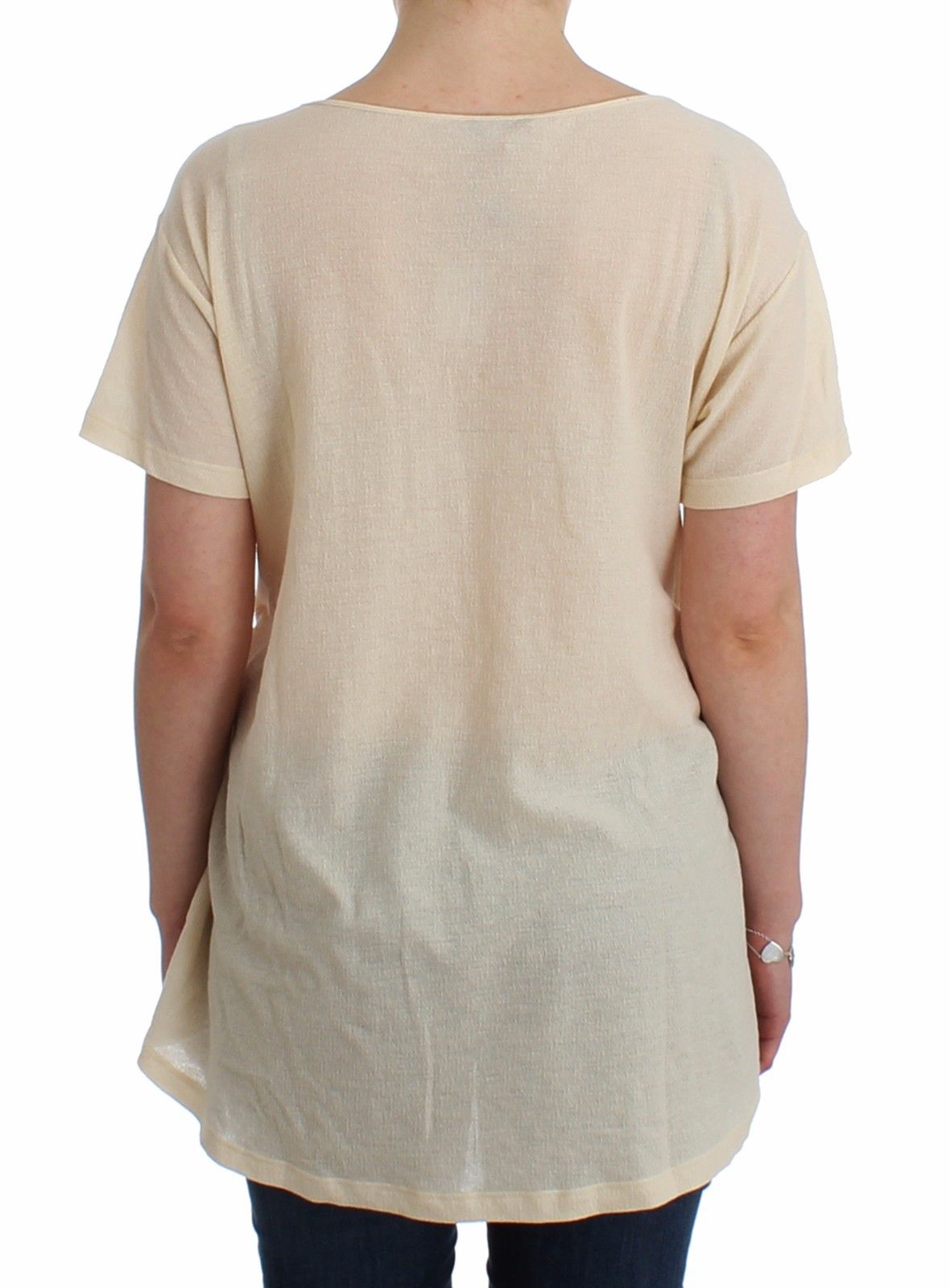Beachwear White Maxi T-Shirt Top Blouse