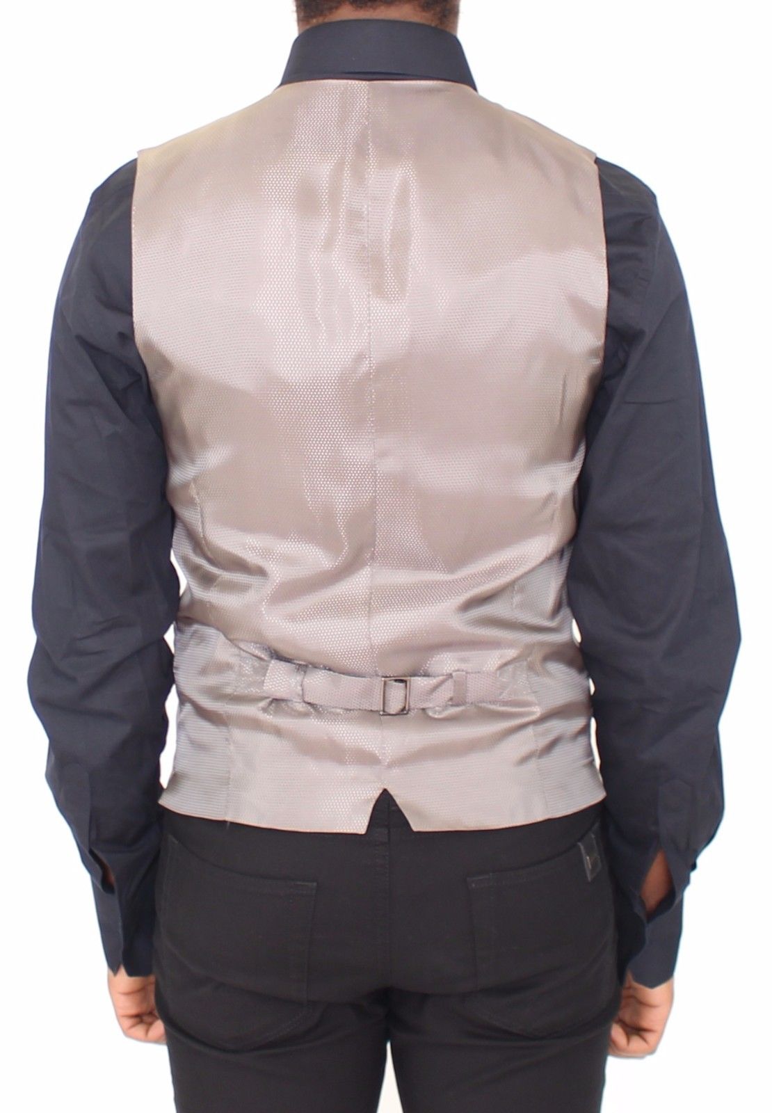 Beige Cotton Dress Vest Blazer Jacket