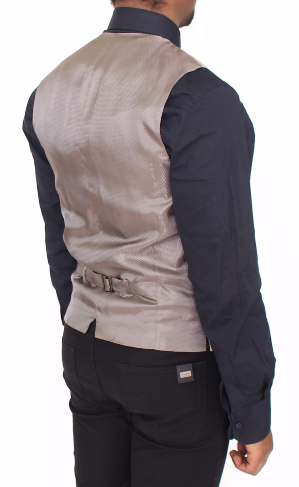 Beige Cotton Dress Vest Blazer Jacket