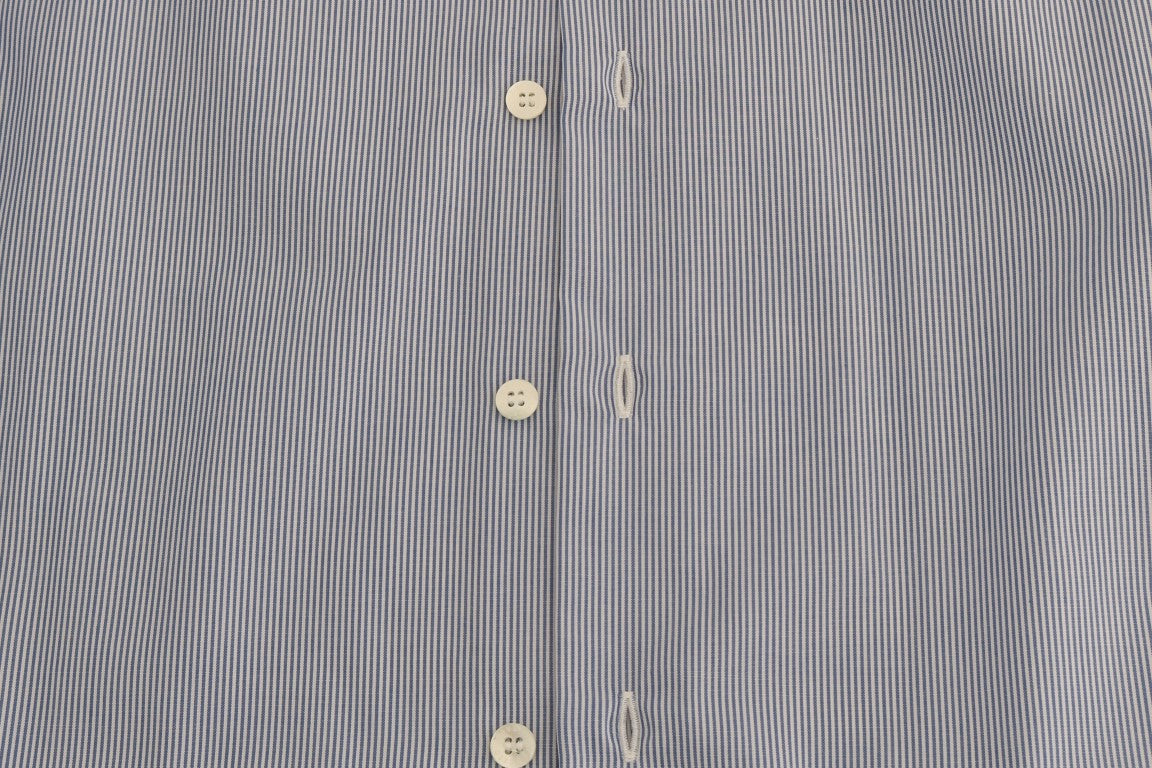 Blue Striped Slim Fit Dress Shirt