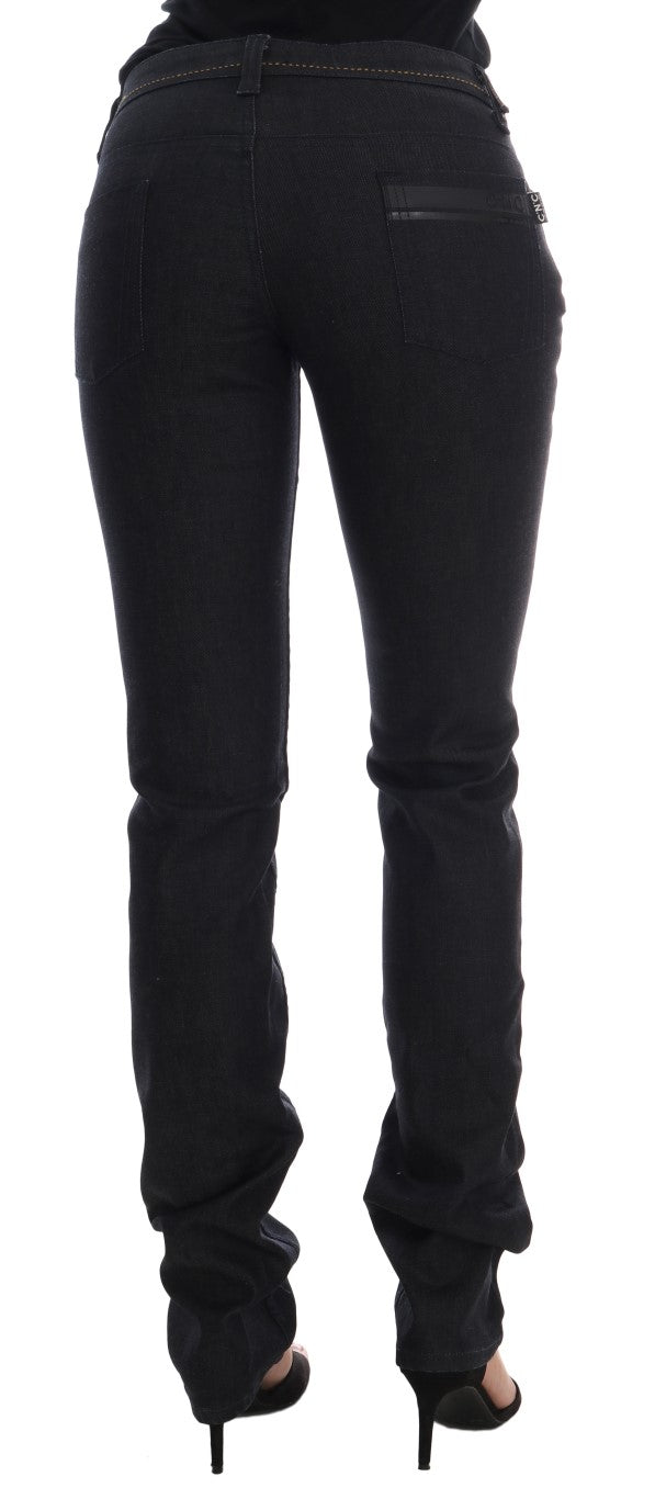 Blue Cotton Stretch Slim Fit Jeans