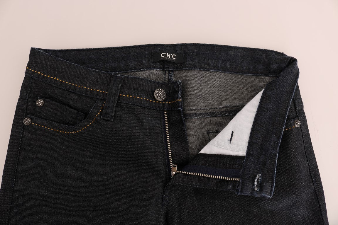 Blue Cotton Stretch Slim Fit Jeans