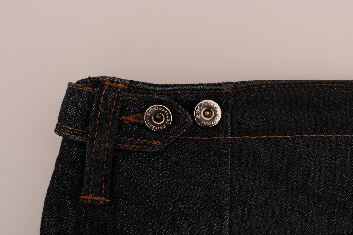 Dark Blue Cotton Slim Fit Jeans