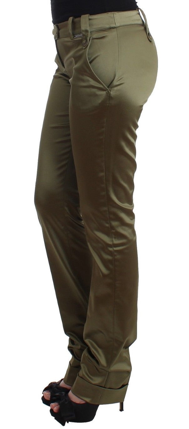 Green Slim Fit Pants