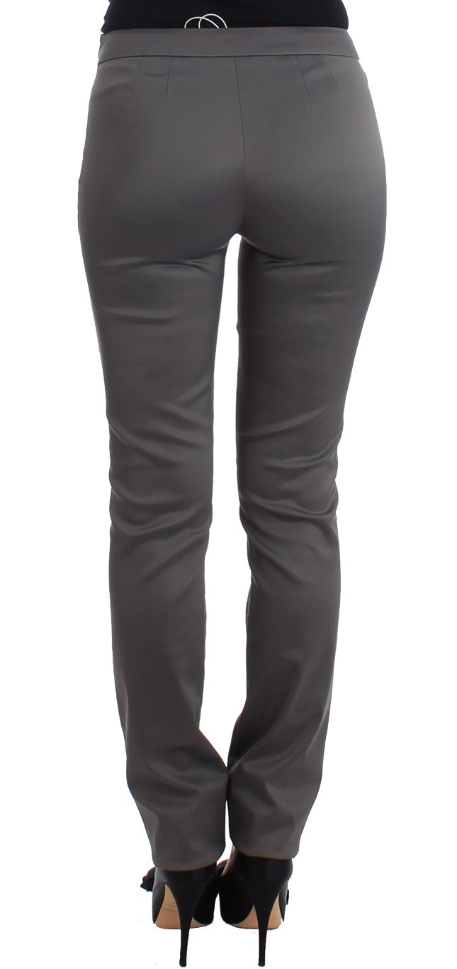 Gray slim fit pants