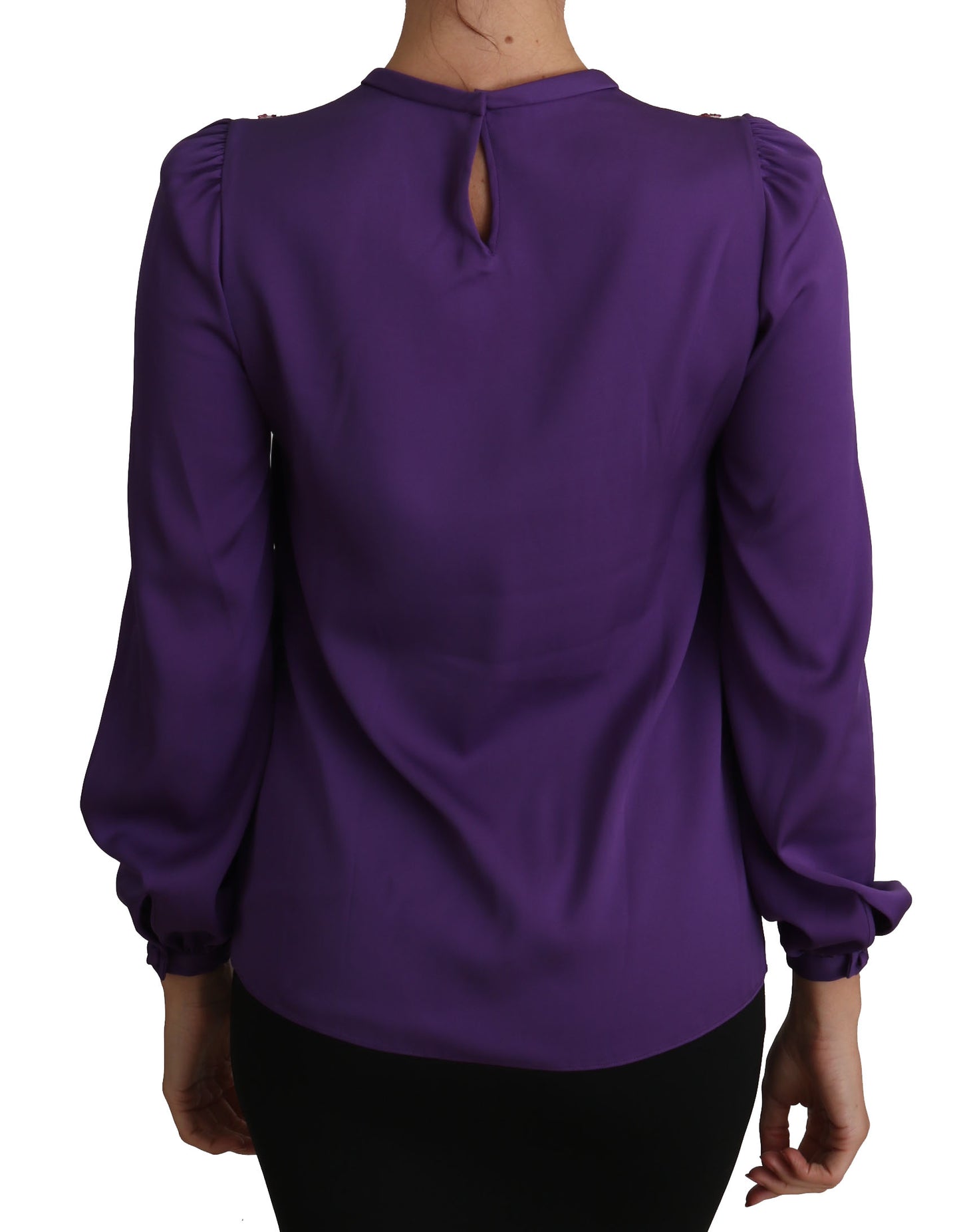 Purple Blouse Prince Fairy Tale Embellished Top