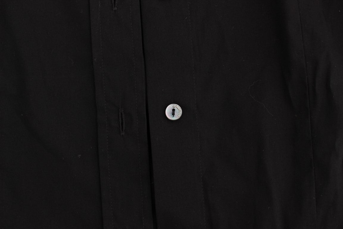 Black cotton shirt top