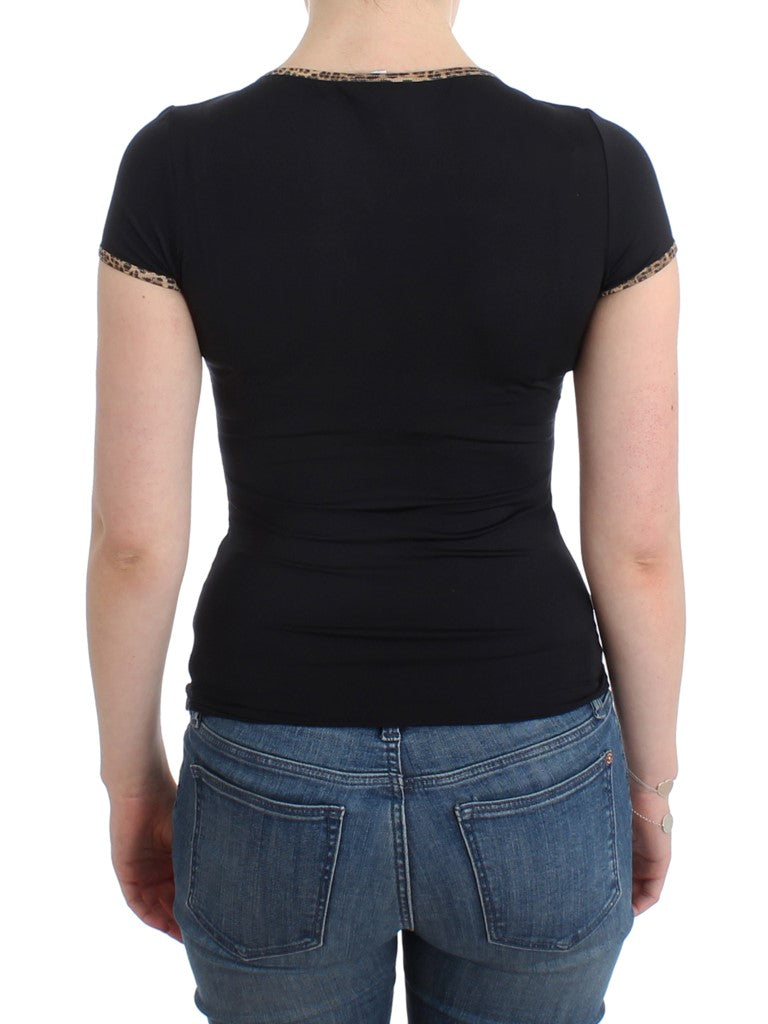 Black Nylon Top T-Shirt