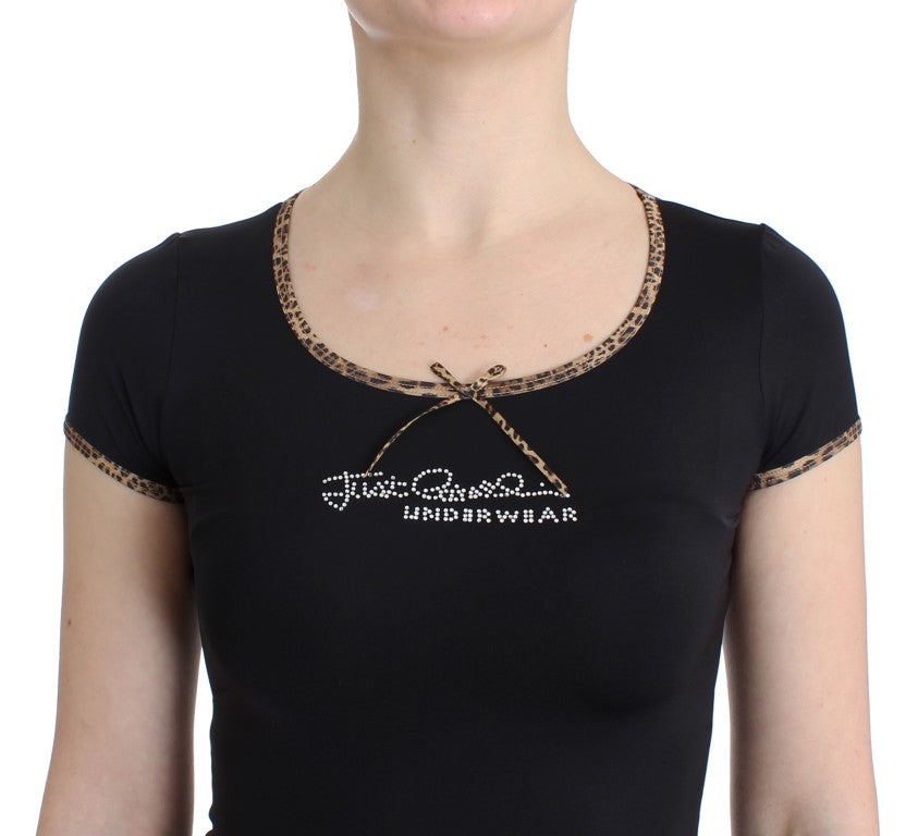 Black Nylon Top T-Shirt