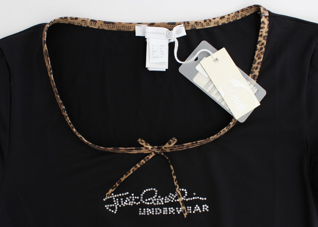 Black Nylon Top T-Shirt