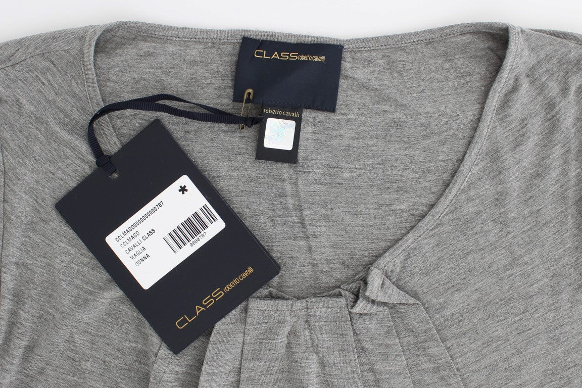 Gray 3/4 sleeves jumper top