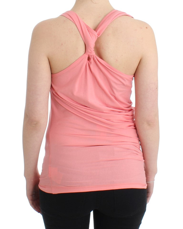Pink cotton tank top