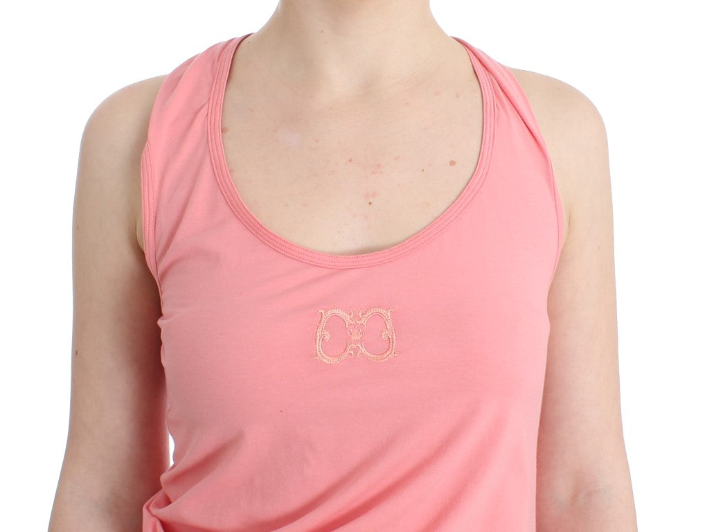 Pink cotton tank top
