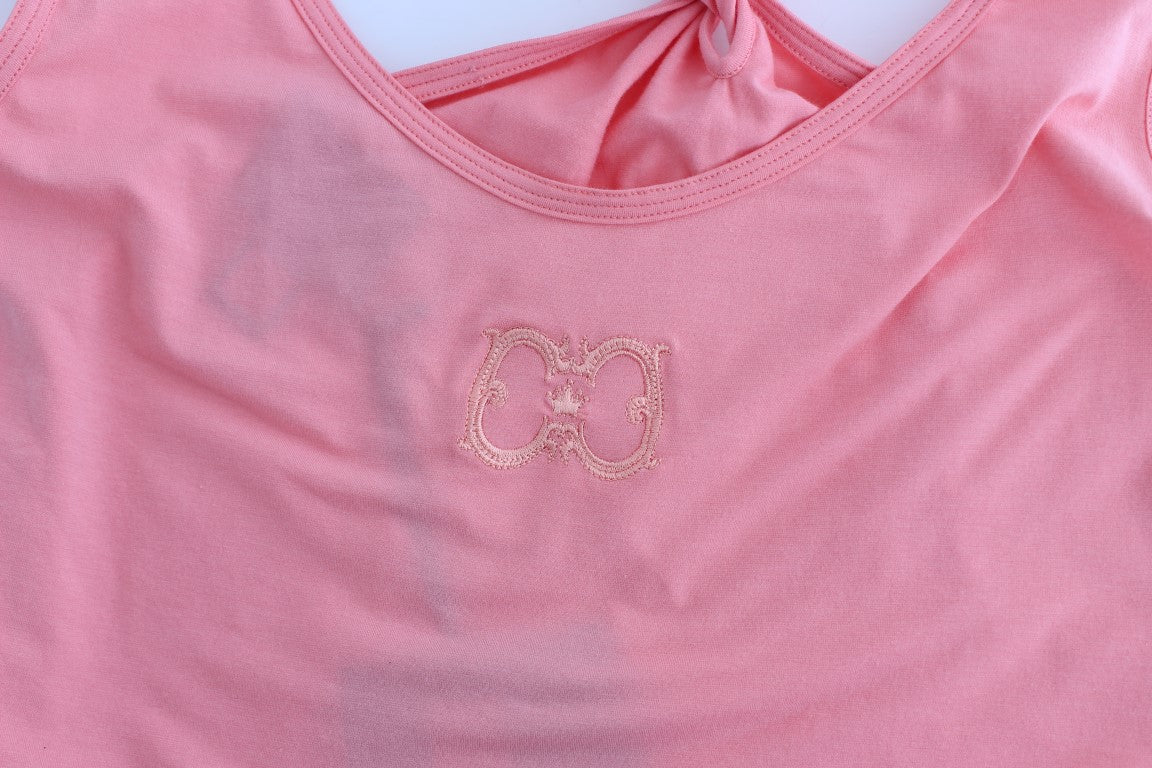 Pink cotton tank top