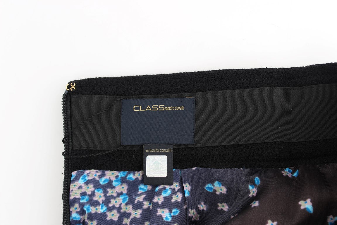 Black wool pencil skirt