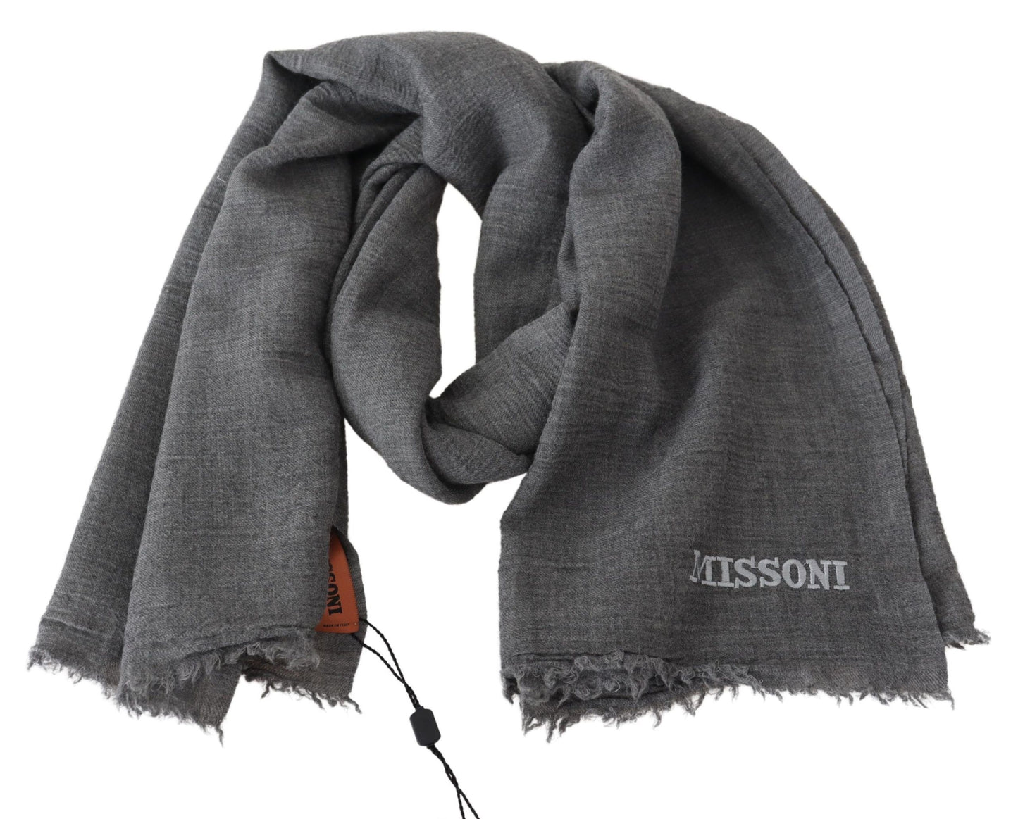 Gray Wool Knit Unisex Neck Wrap Scarf