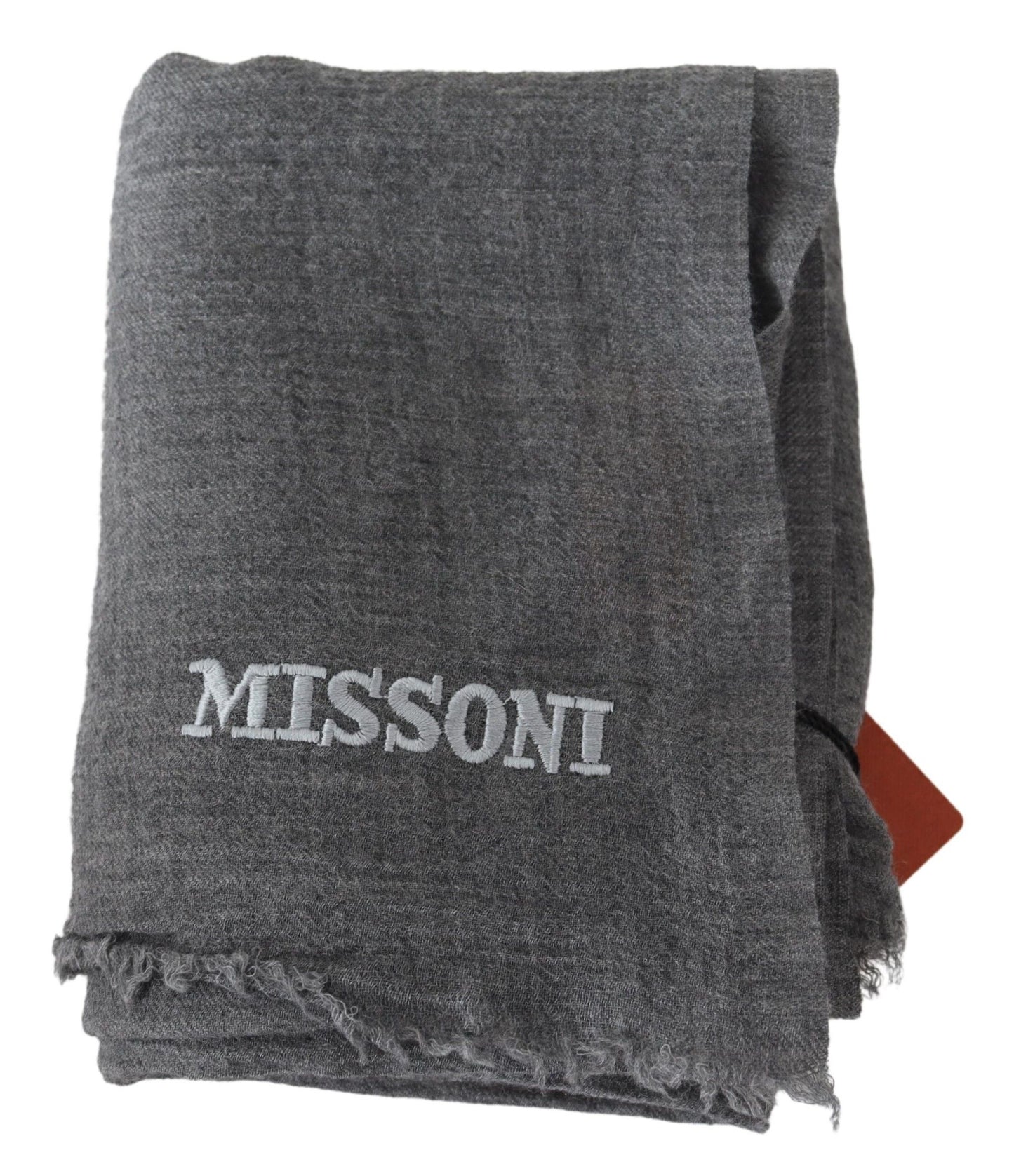 Gray Wool Knit Unisex Neck Wrap Scarf