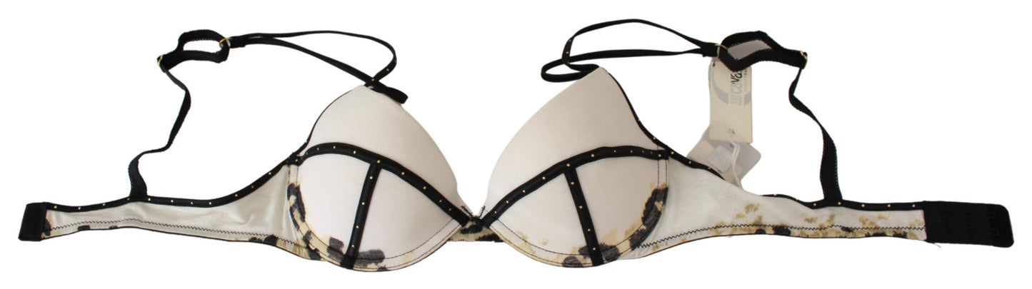 White Polyester Spandex Push Up Bra Underwear