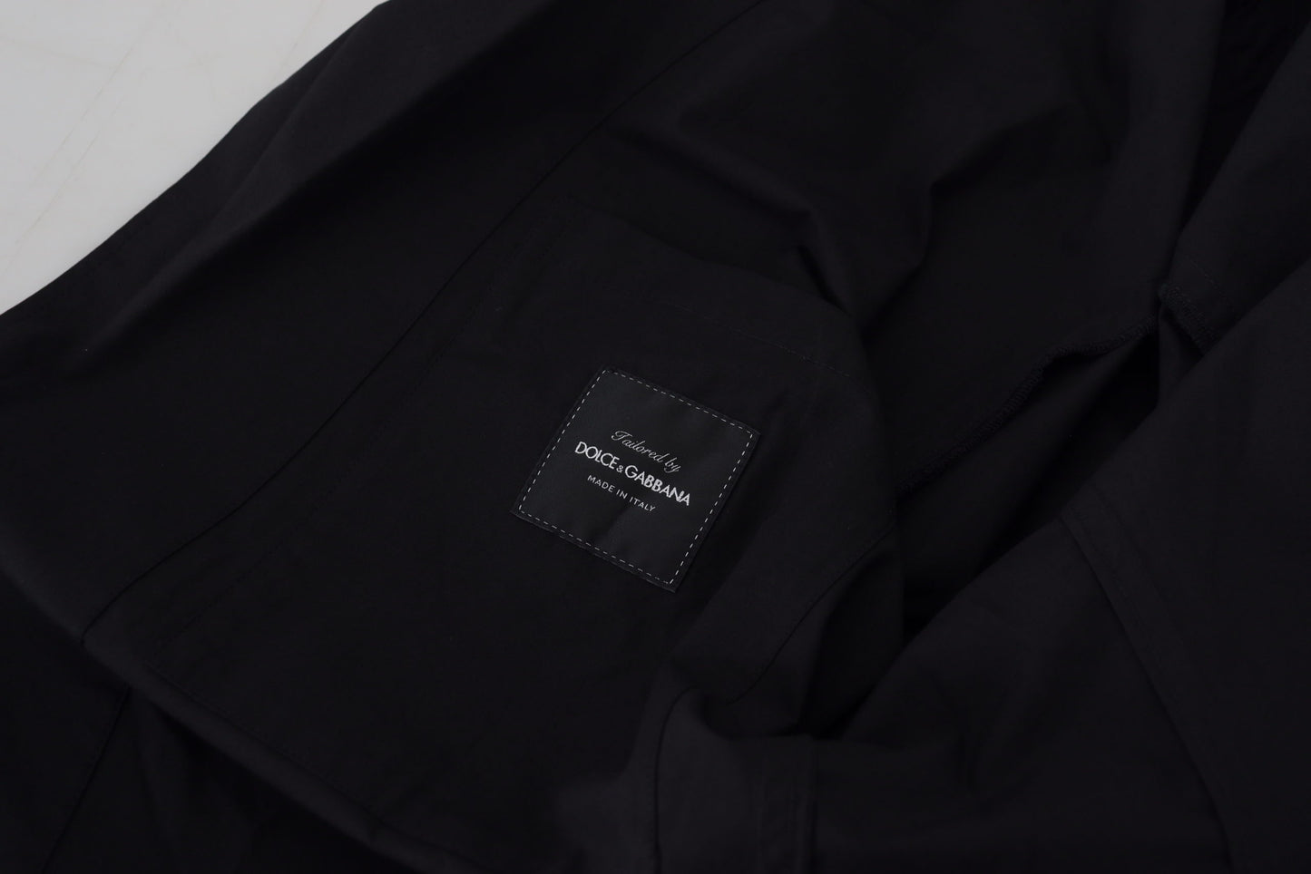 Black Cotton Single Breasted Jacket Suit