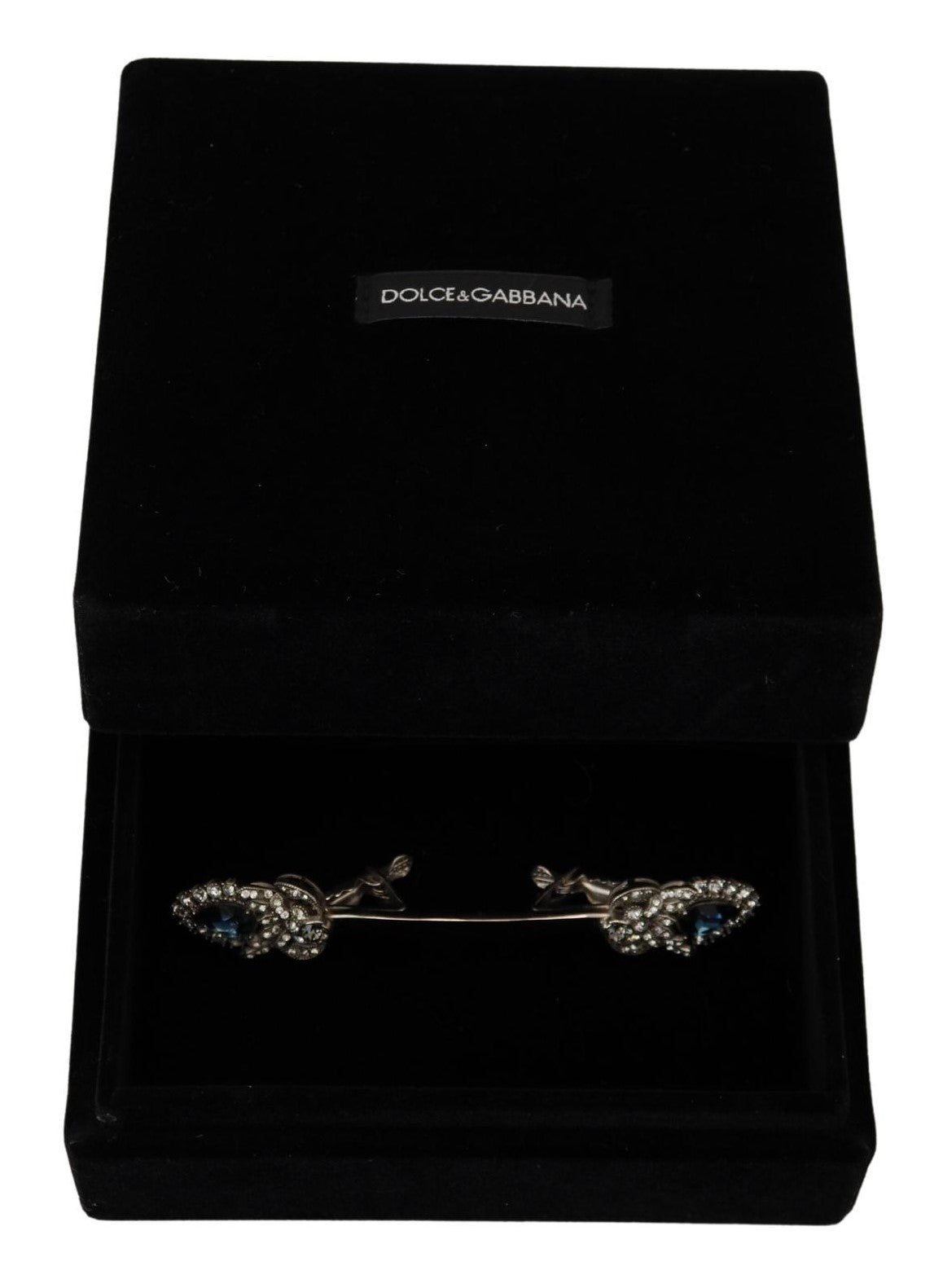 925 Sterling Silver Crystals Pin Collar Brooch