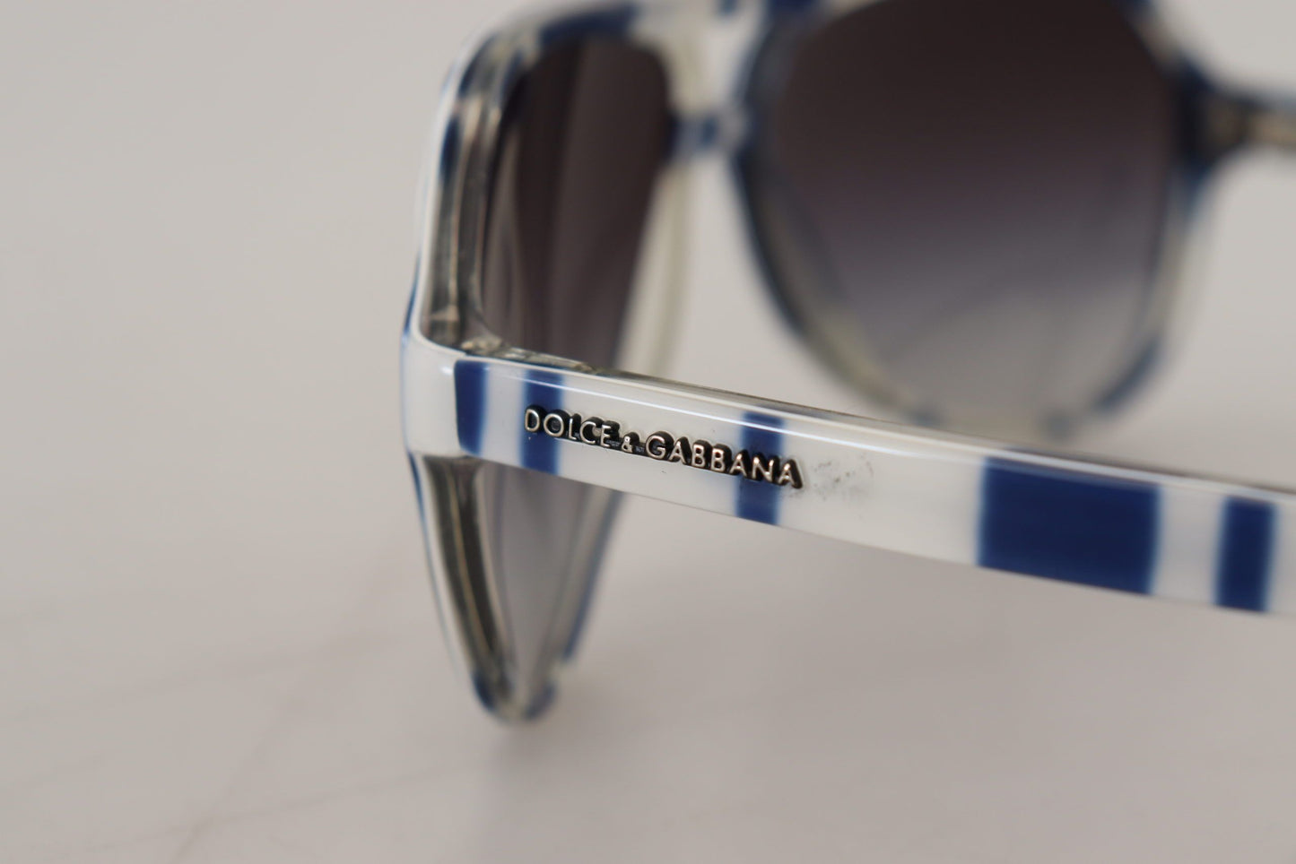 White Blue Stripe Full Frame Plastic DG4182P Sunglasses