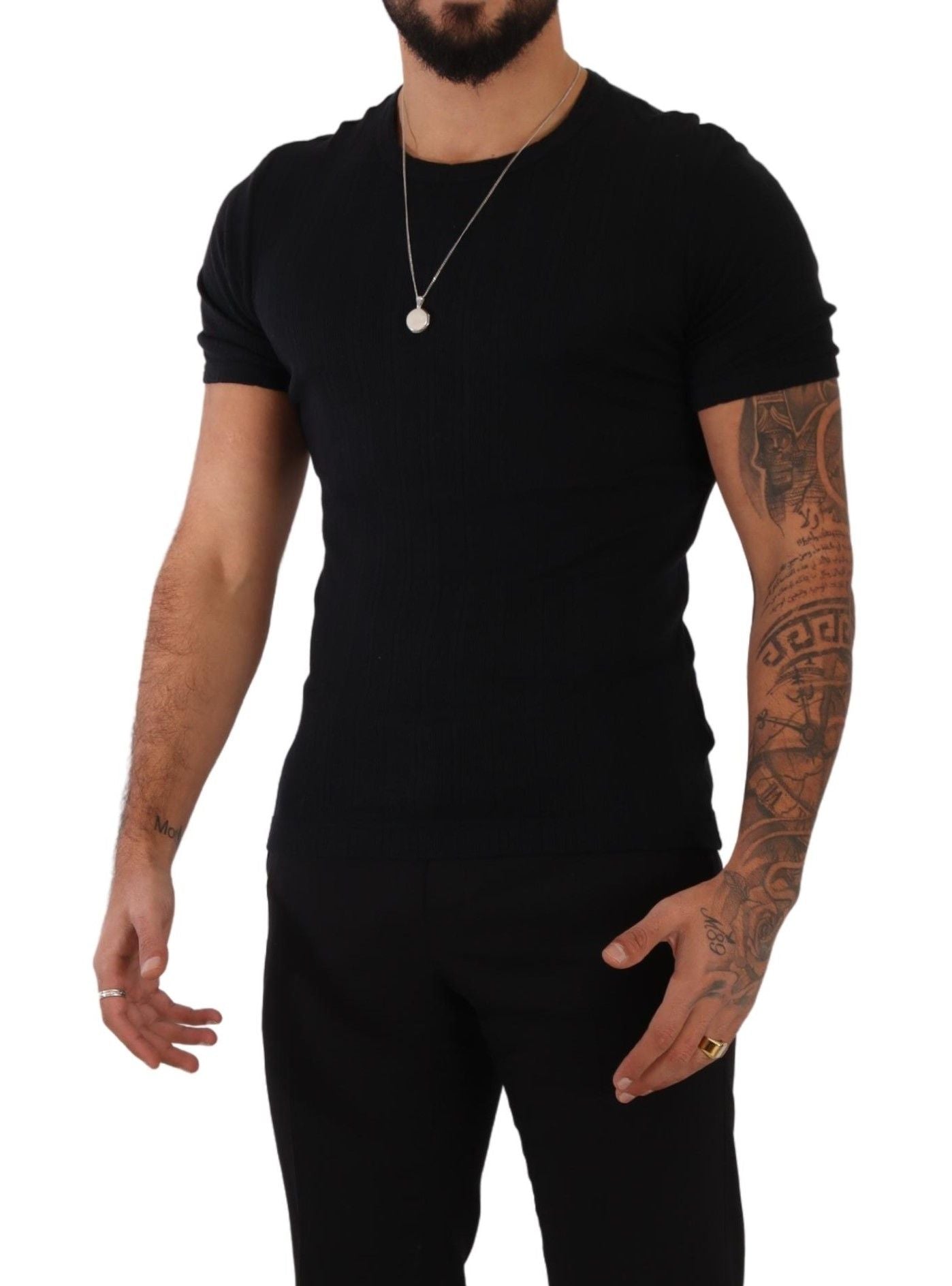 Black Cotton Stretch T-shirt Underwear