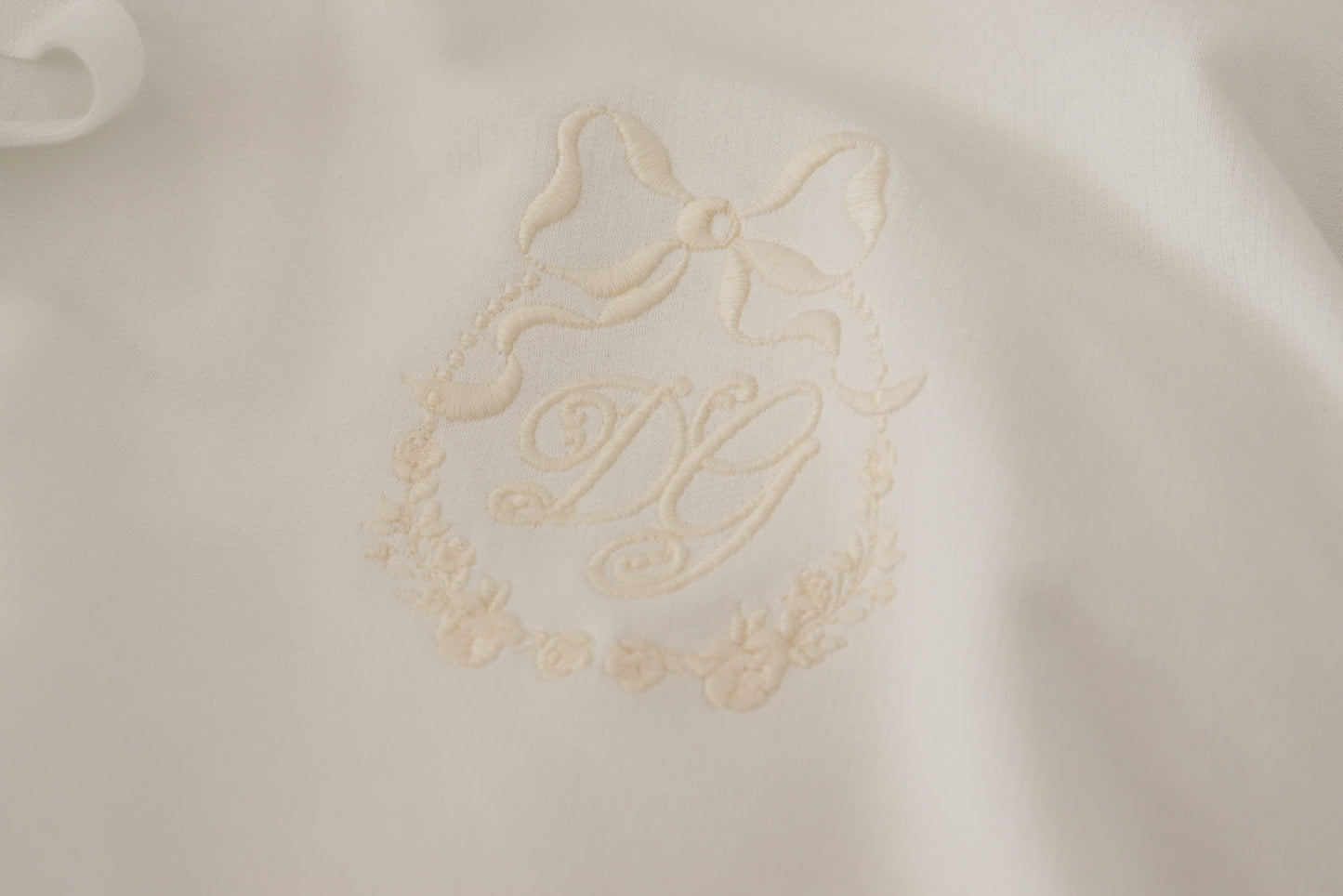 White Hoodie Pullover Embroidered Sweater