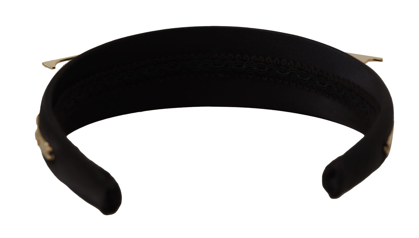 Black Brass Gold Love Diadem One Size Tiara Headband
