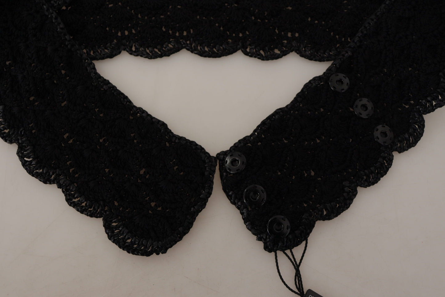 Black Cotton Bustier Cropped Crochet Tank Top