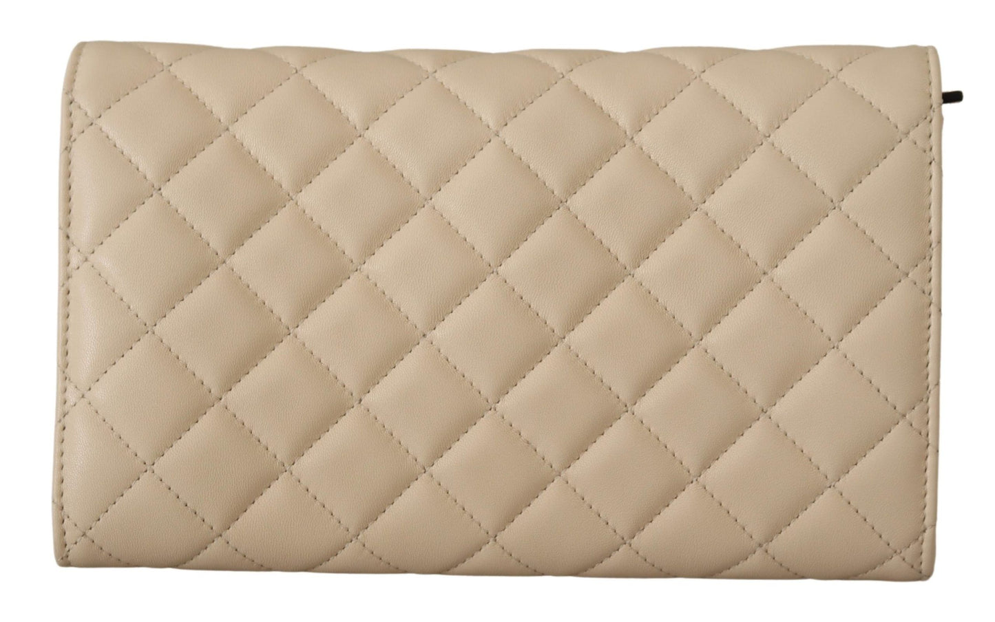 White Nappa Leather Medusa Evening Bag