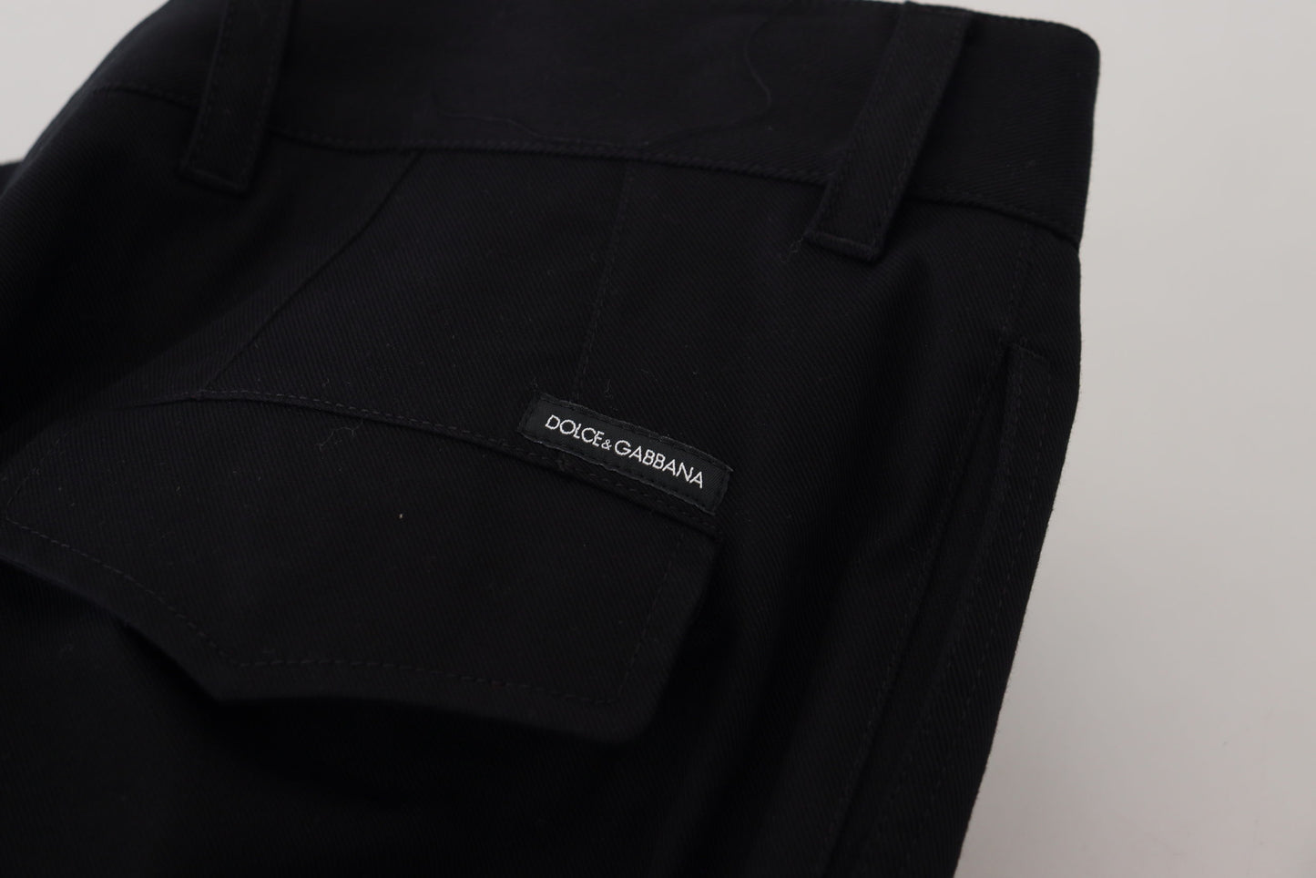 Black Cotton Jogger Cargo Pants