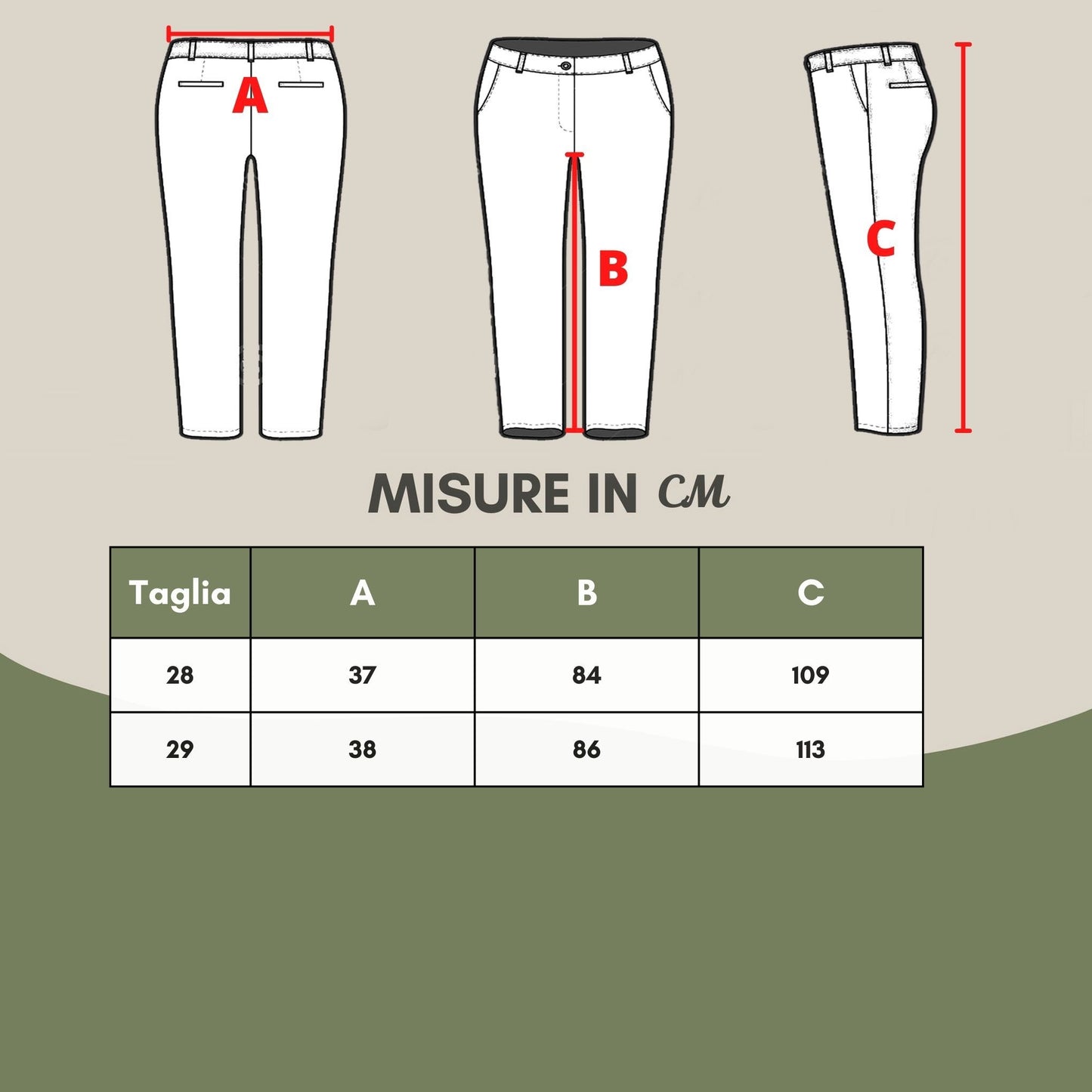 Beige Five Pockets Jeans Pants