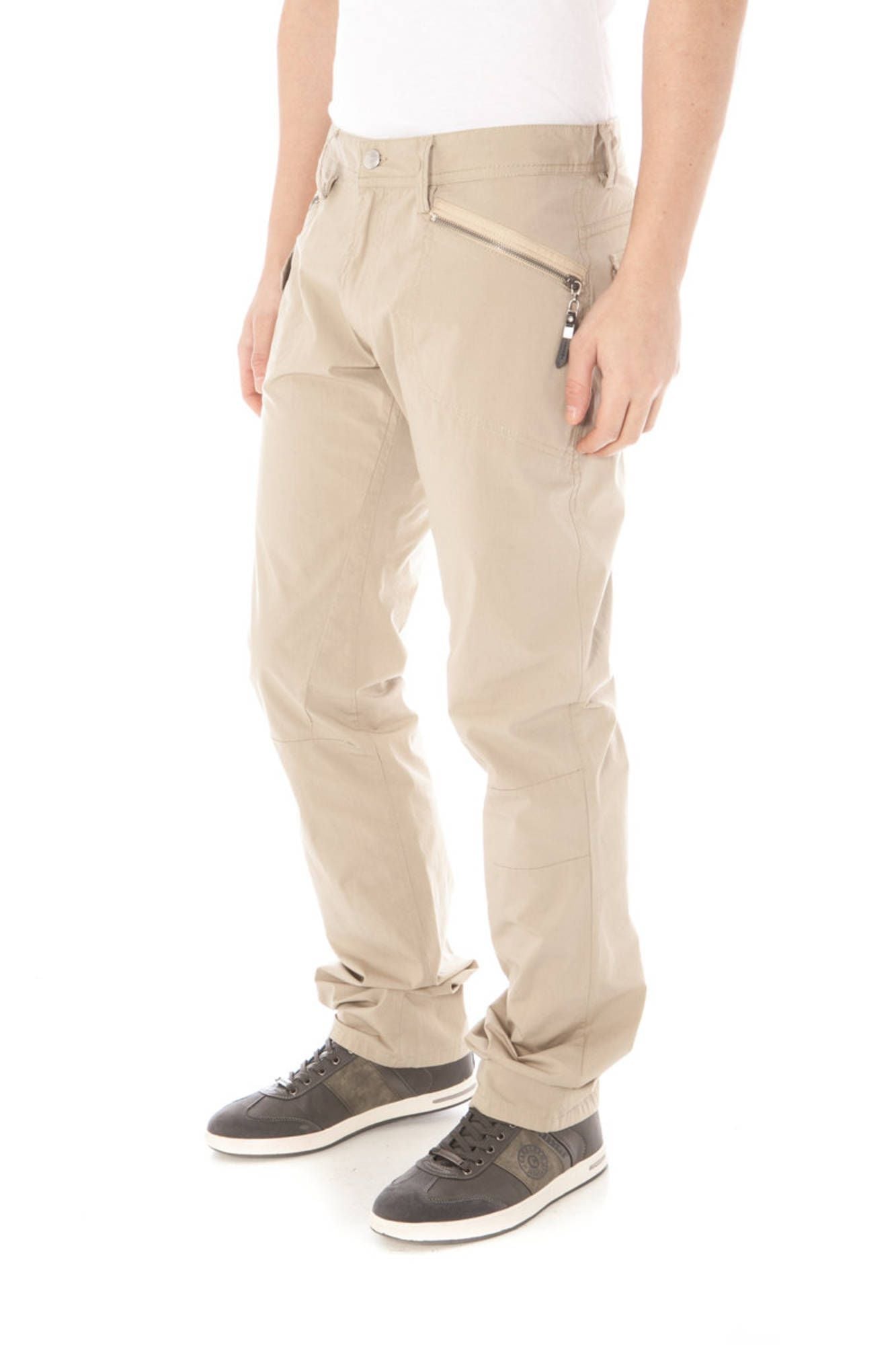 Beige Cotton Jeans & Pant
