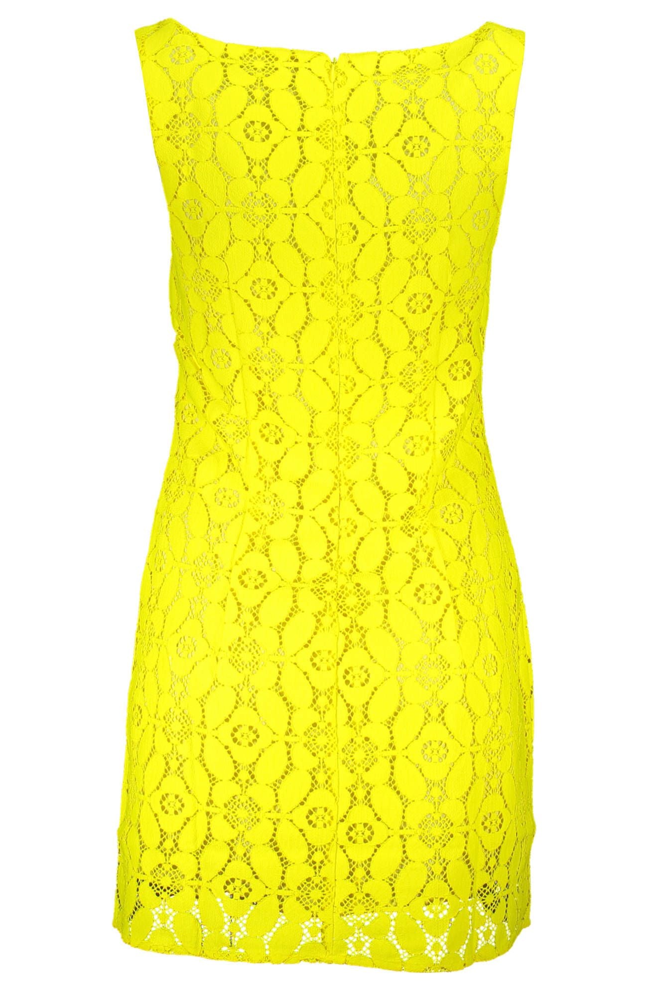 Yellow Polyester Dress