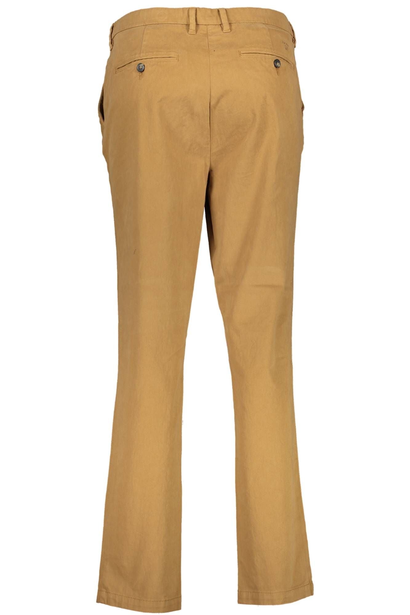 Beige Cotton Jeans & Pant